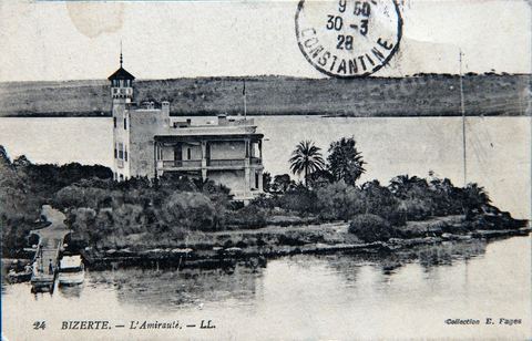 L'Amirauté - Bizerte - 1928 - Carte postale ancienne Tunisie