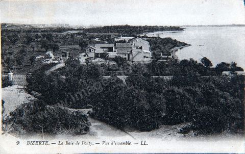 Vue d'ensemble de la Baie Ponty - Bizerte - Carte postale ancienne Tunisie