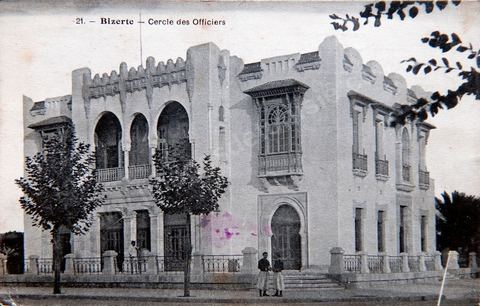 Le Cercle des Officiers - Bizerte - 1913 - Carte postale ancienne Tunisie