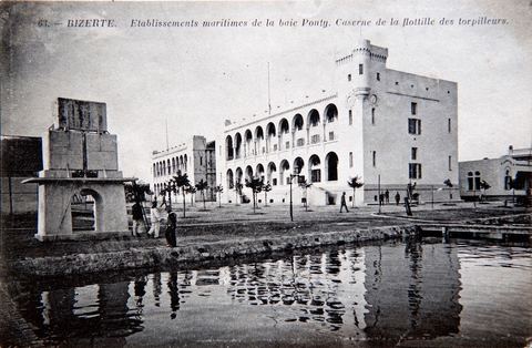 Maritime Facilities at Ponty Bay, Torpedo Boat Flotilla Barracks - Bizerte - Vintage Postcard from Tunisia