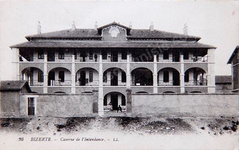 Quartermaster's Barracks - Bizerte - 1914 - Vintage postcard from Tunisia