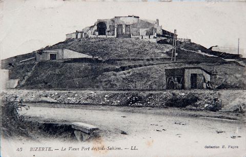 Bizerte - The Old Port of Sidi Sahlem, 1918 - Vintage Postcard from Tunisia