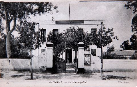 La municipalité de Kairouan 1923 - Carte postale ancienne Tunisie