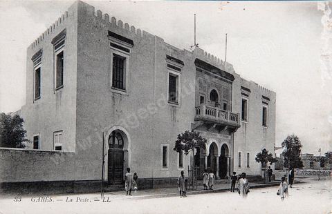 La Poste de Gabès - 1917 - Carte postale ancienne Tunisie