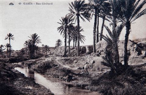 Ras el Oued à Gabès - Carte postale ancienne Tunisie