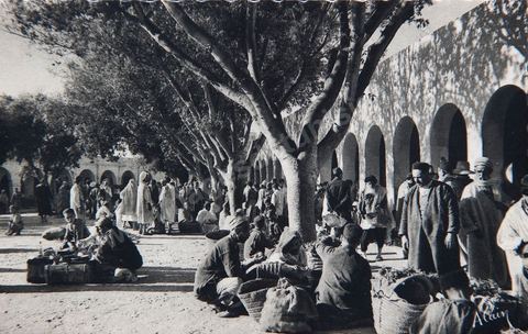 Djerba  - Marché d'Houmt Souk - Carte postale ancienne Tunisie