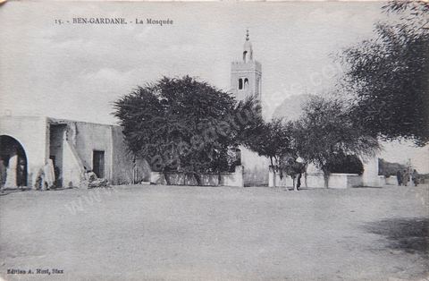Ben-Gardane 1918 - La mosquée - Carte postale ancienne Tunisie