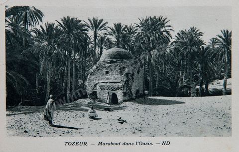 Marabout dans l'oasis de Tozeur - Carte postale ancienne Tunisie
