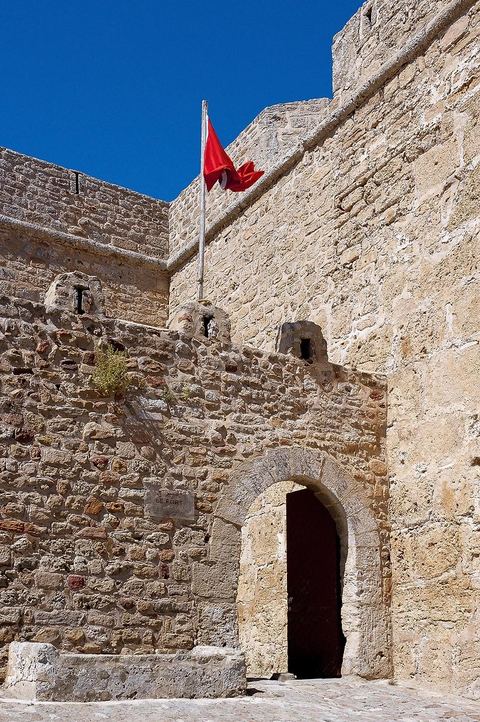 Forteresse byzantine surplombant la ville côtière de Kelibia au Cap Bon