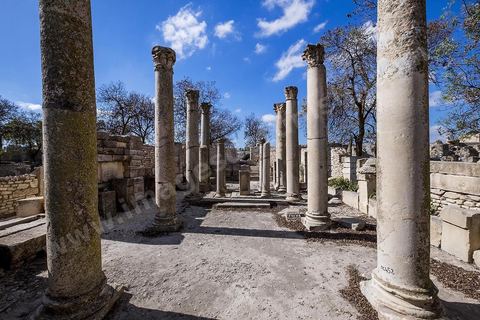 La Schola des Juvenes sur le site archéologique de Makthar, vestige de l'antique Mactaris, au centre-ouest de la Tunisie, est situé à Makthar, ville sur la bordure nord de la dorsale tunisienne.Le site est l'un des plus étendus du pays, et une grande partie n'a pas encore fait l'objet de recherches archéologiques. Outre les nombreux vestiges qu'il abrite au sein d'un parc archéologique comme le forum, les thermes, la schola des Juvenes, ... un petit musée présente diverses pièces archéologiques trouvées sur le site.