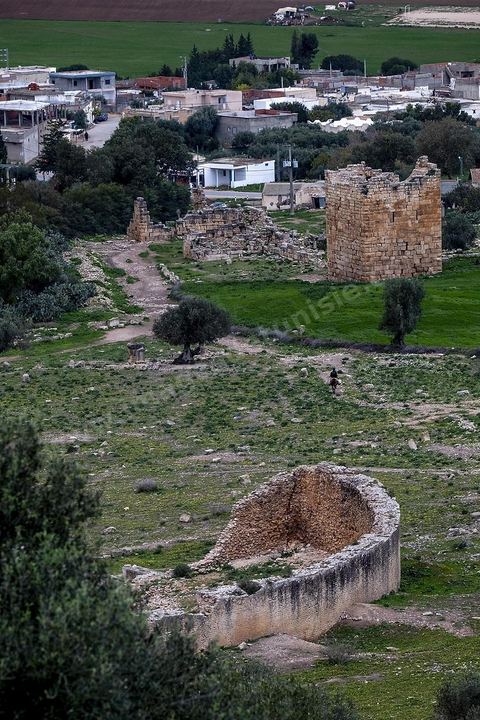 Site archéologique romain et byzantin de Aïn Tounga, anciennement Thignica, se situe à une vingtaine de km de Dougga. il est un des nombreux exemples de grands sites archéologiques en Tunisie qui ne bénéficie d'aucune protection, au milieu d'un village ce site n'est ni cloturé, ni gardé et donc menancé de dégradations et de disparition. 