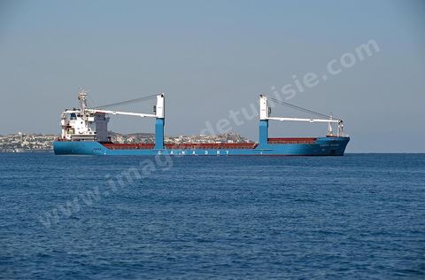 Cargo porte conteneurs au large de Bizerte