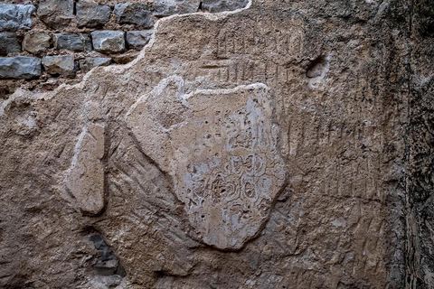 Sous-sol de la Maison d'Amphitrite dans le quartier d'habitations sur le site archéologique romain de Bulla Régia, dans le nord ouest de la Tunisie.