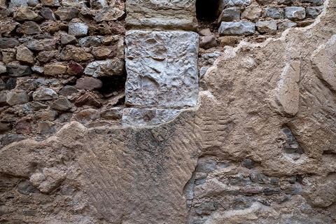 Sous-sol de la Maison d'Amphitrite dans le quartier d'habitations sur le site archéologique romain de Bulla Régia, dans le nord ouest de la Tunisie.