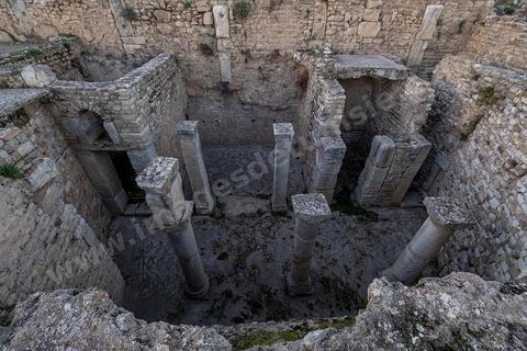Masion du trésor sur le site archéologique romain de Bulla Régia, dans le nord ouest de la Tunisie.