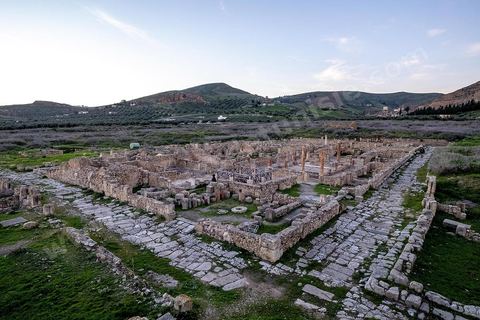 le quartier d'habitations sur le site archéologique romain de Bulla Régia, dans le nord ouest de la Tunisie.