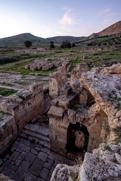 Théâtre sur le site archéologique romain de Bulla Régia, dans le nord ouest de la Tunisie.