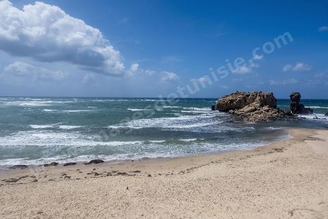 Après le cap Ras Angela, une fois engagèe sur cette piste qui longe la mer, c'est une succession sur près de 10 km de criques rocheuses surplombant la mer et protégeant des plages de sables blanc : Cap Sloumka, Cap Hmem, Cap Sidi Bechir, ... sont les quelques lieux à décourvrir pour sa nature, sa beauté, sa fraîcheur estivale et ses immenses plages de sables fins.