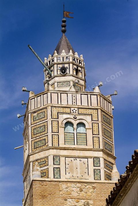 Minaret de la grande mosquée de la ville andalouse de Testour