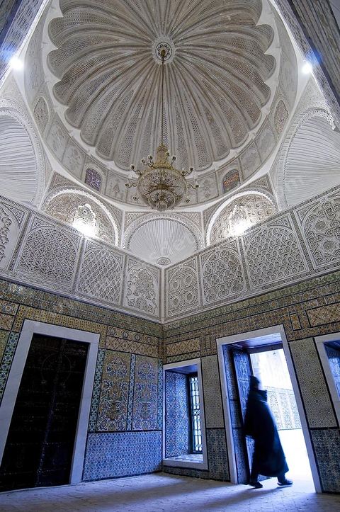 Vestibule dans la Zaouia de Sidi Sahab ou mosquée du Barbier à Kairouan