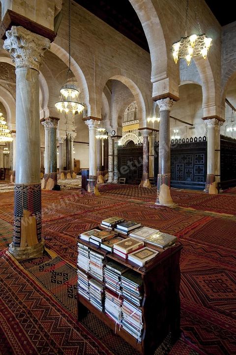 la salle des prières de la Grande Mosquée de Kairouan
