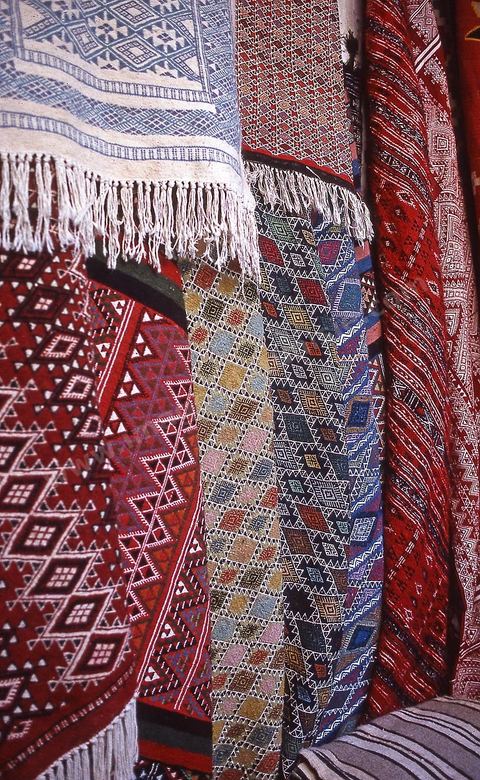 Etalage de Tapis à Kairouan