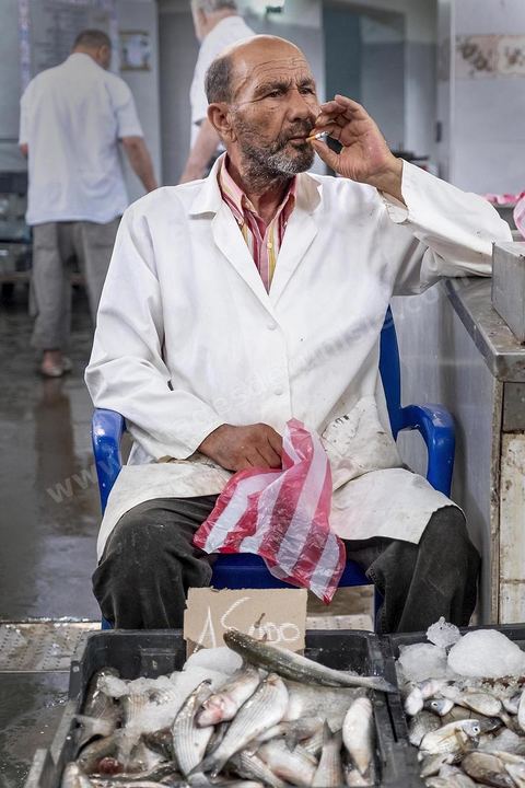 Le marché central. La presqu'île de Mahdia est le coeur historique de la ville, avec la medina et à sa pointe le cimetière marin et le borj. La partie résidentielle, appellée Borj Erras, est un mélange de palais et de maisaons traditionnelle de pêcheurs. 