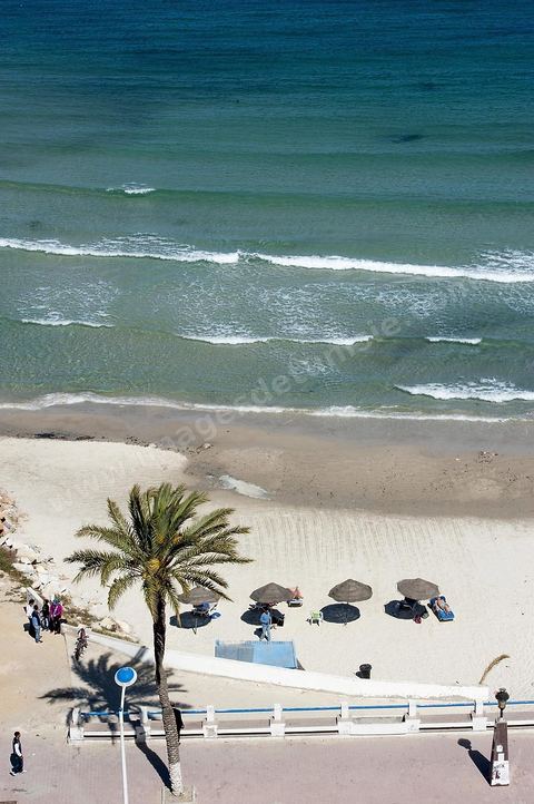 Plages et corniche au centre ville de Monastir