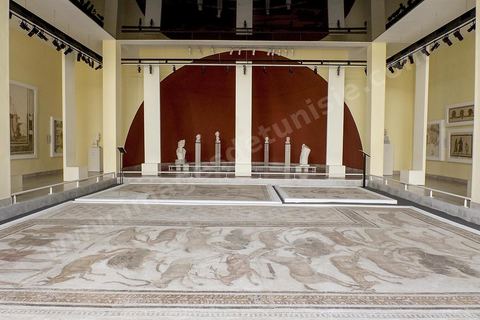 Salles des mosaiques du musée archéologique de Sousse dans la Kasbah située en haut de la medina de Sousse