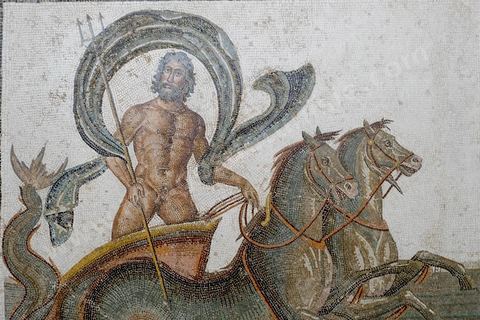 Mosaïque de Neptune : IIIe s. ap. J-C - musée archéologique de Sousse dans la Kasbah située en haut de la medina de Sousse