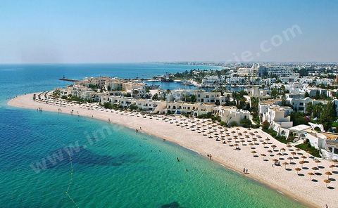 Vue aérienne de la zone touristique de Sousse Port El Kantaoui