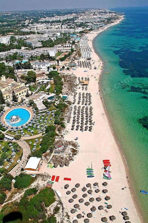 Vue aérienne de la zone touristique de Sousse Port El Kantaoui