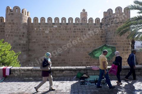 Vue exétrieure du Ribat de Sousse dans la medina. Sousse ou la perle du Sahel. 