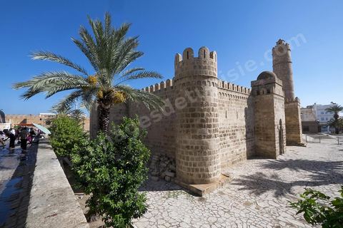 Vue exétrieure du Ribat de Sousse dans la medina. Sousse ou la perle du Sahel. 