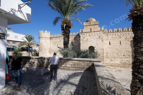 Vue exétrieure du Ribat de Sousse dans la medina. Sousse ou la perle du Sahel. 