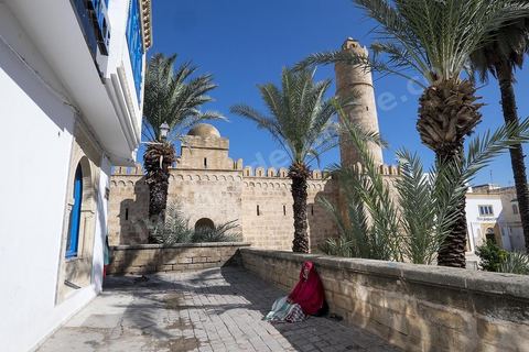 Vue exétrieure du Ribat de Sousse dans la medina. Sousse ou la perle du Sahel. 