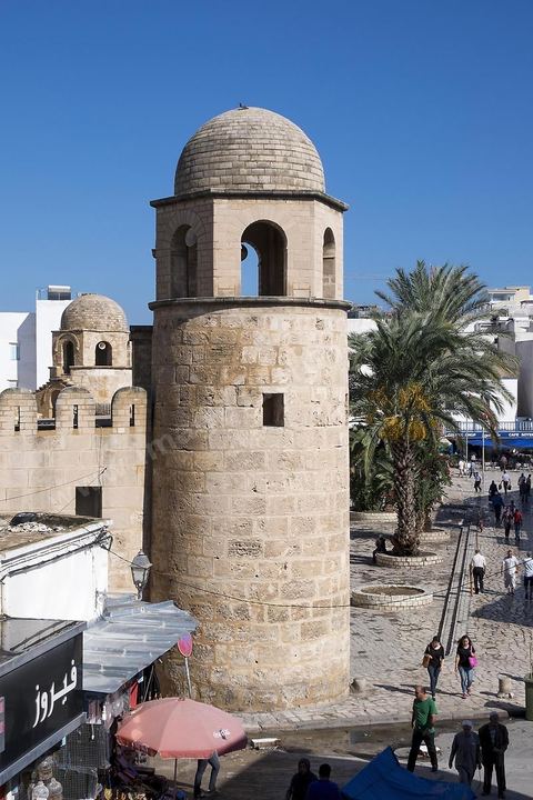 La grande mosquée de Sousse dans la medina. Sousse ou la perle du Sahel. 