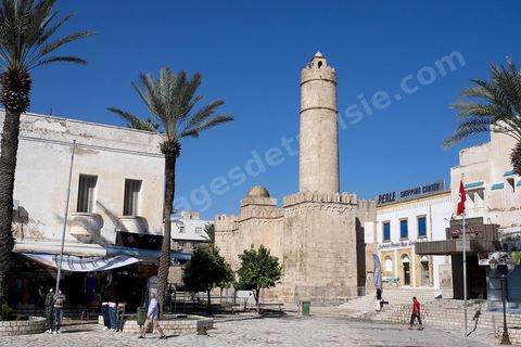 Façade extérieure du Ribat de Sousse ou la perle du Sahel. 
