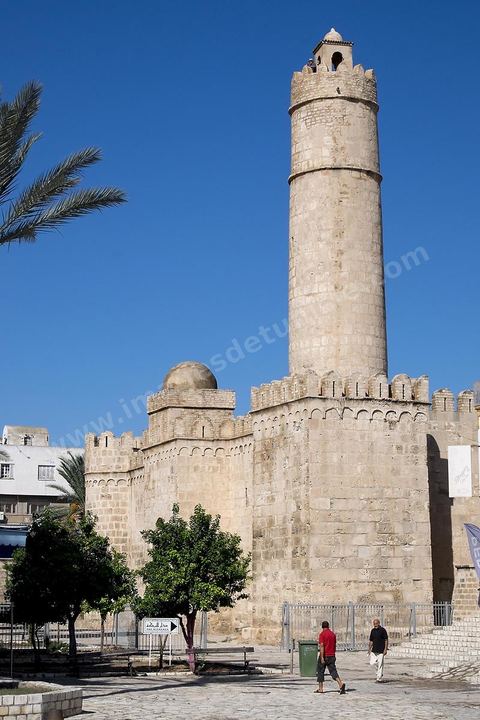 Façade extérieure du Ribat de Sousse ou la perle du Sahel. 