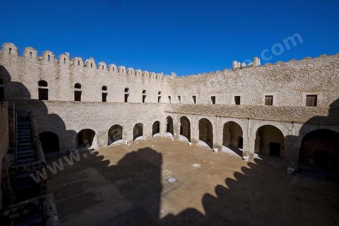 Vue de la cour intérieure du ribat de Sousse ou la perle du Sahel. 