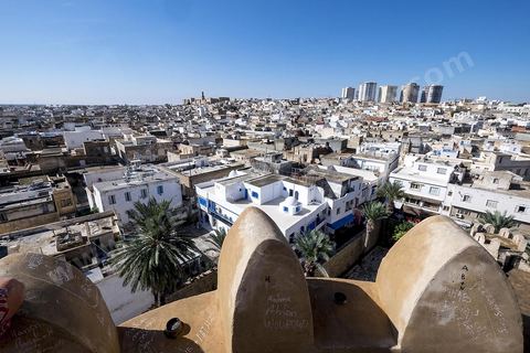 Vue générale de Sousse depuis le ribat. Sousse ou la perle du Sahel. 
