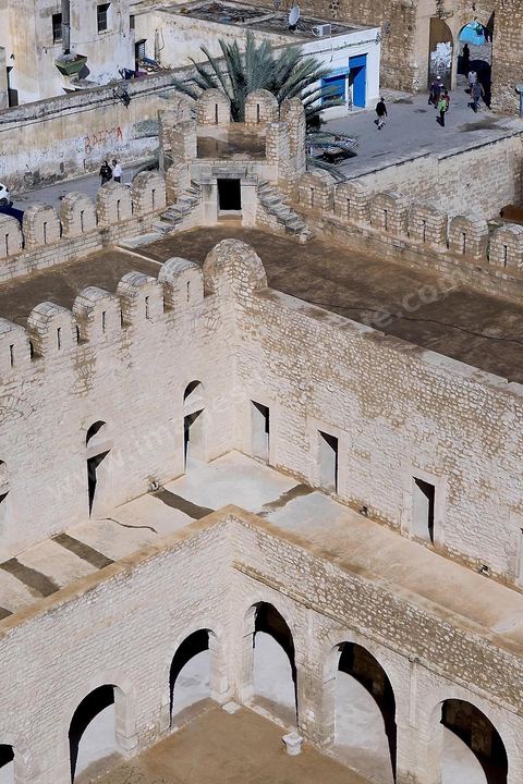 Vue sur RIabt et remparts de la medina de Sousse ou la perle du Sahel. 
