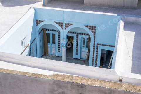 Patio d'un emaison traditionnel de la medina de Sousse ou la perle du Sahel. 