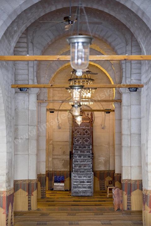 Salle des prières de la Grande mosquée de Sousse dans la medina de Sousse ou la perle du Sahel. 