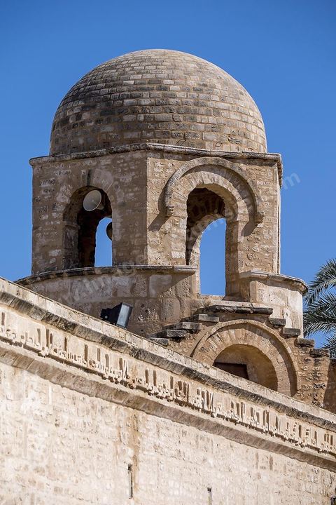 Cour intérieure de la Grande Mosquée de Sousse. Sousse ou la perle du Sahel. 