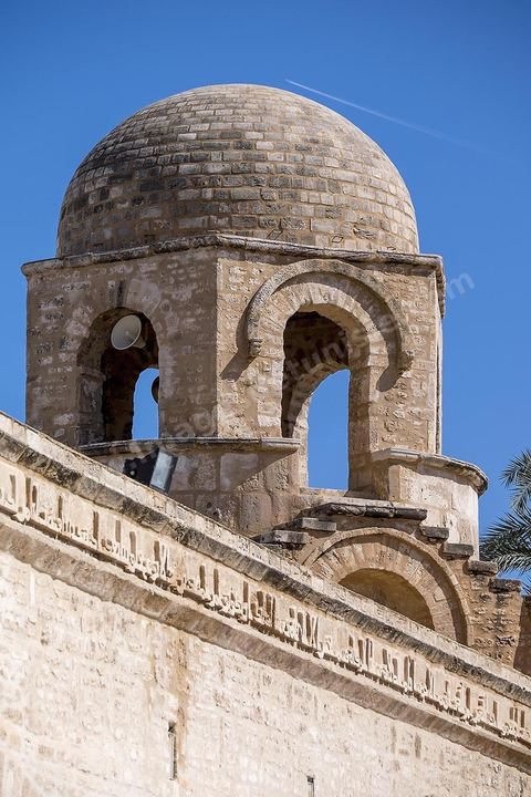 Cour intérieure de la Grande Mosquée de Sousse. Sousse ou la perle du Sahel. 