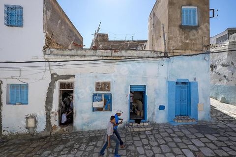 Ruelles de la medina de Sousse ou la perle du Sahel. 