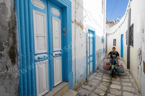 Ruelles de la medina de Sousse ou la perle du Sahel. 