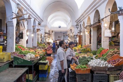 Marché central de la medina de Sousse ou la perle du Sahel. 