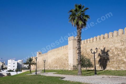Les remparts de Sousse sur la partie haute de la medina. Sousse ou la perle du Sahel. 